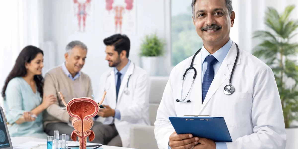 Experienced urologist in a consulting room